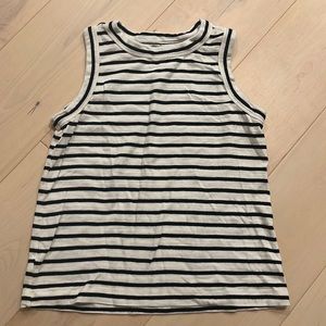 Loft Black and White stripe tank